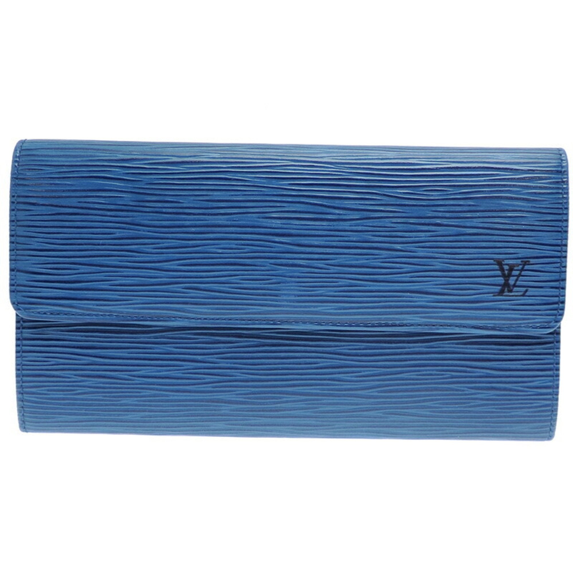 Louis Vuitton Blue Toledo Blue Epi Leather Long Wallet