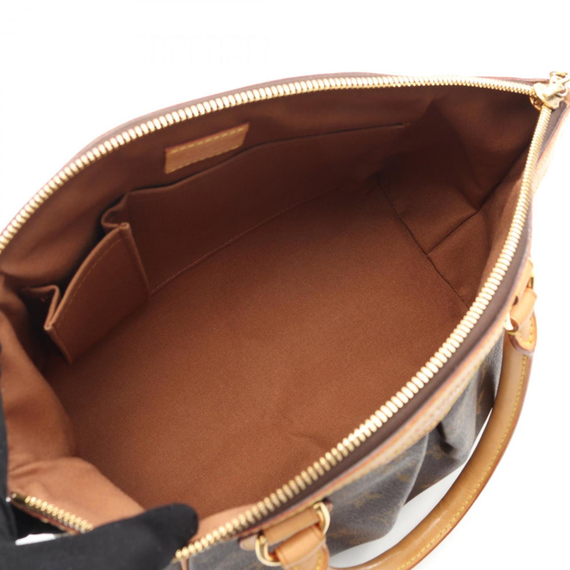 Louis Vuitton Brown Coated Canvas Leather Handbag