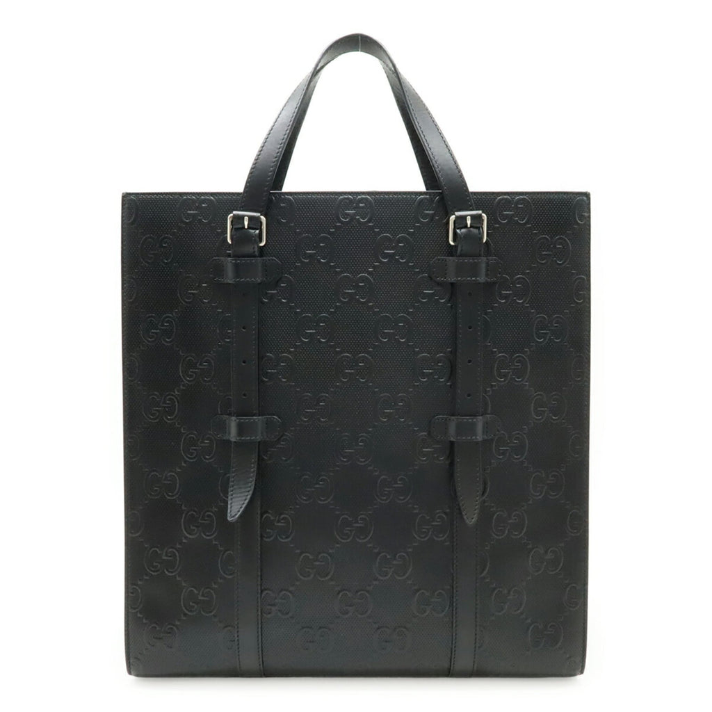 Gucci Black Leather Tote Bag (Pre-Owned)