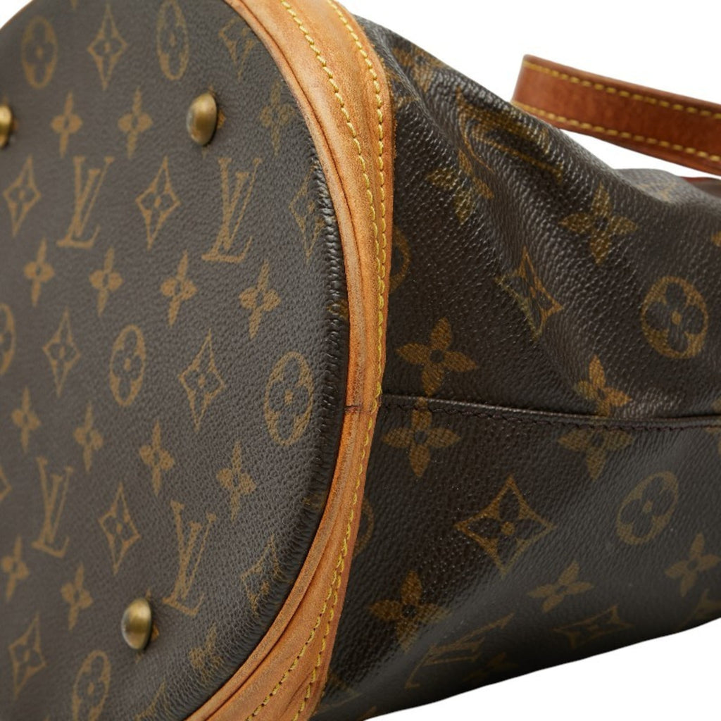 Louis Vuitton Brown Pvc Leather Shoulder Bag Tote Bag