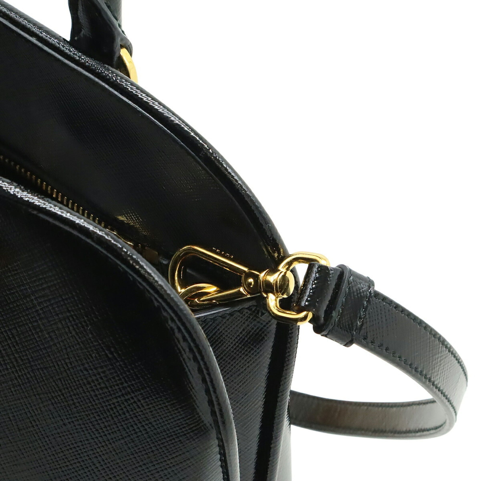 Prada Black Nero Patent Leather Handbag Shoulder Bag