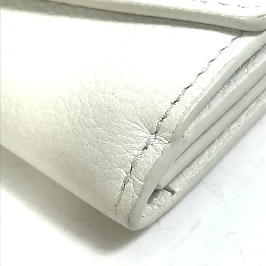 Louis Vuitton White Leather Wallet (Tri-Fold)