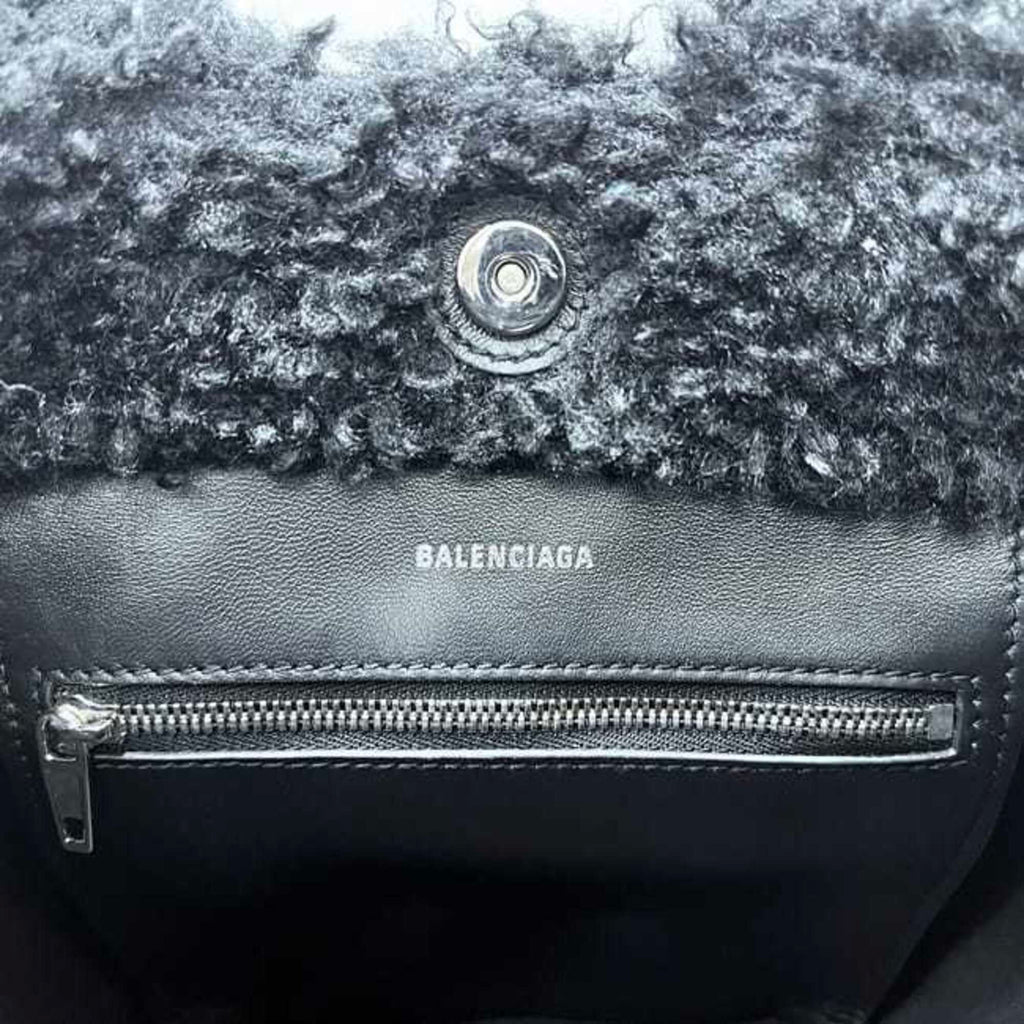 Balenciaga Black Polyester Leather Shoulder