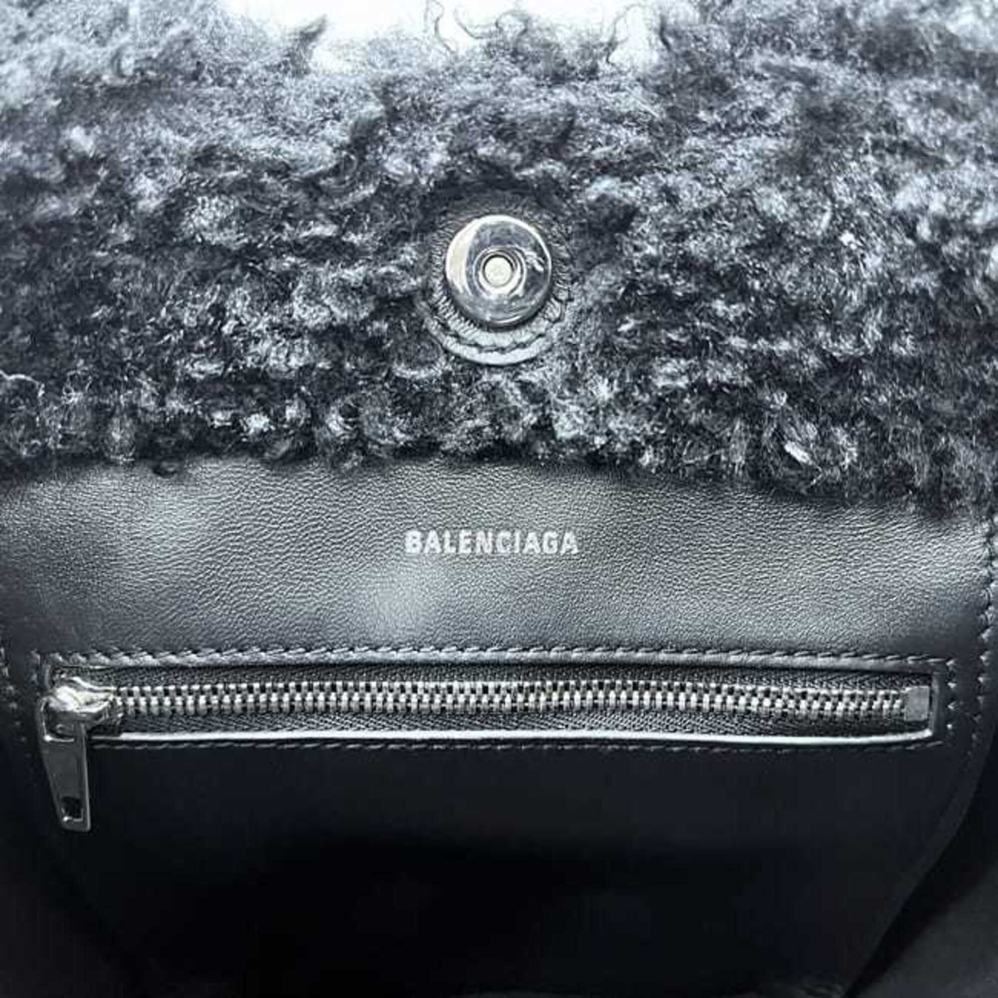 Balenciaga Black Polyester Leather Shoulder