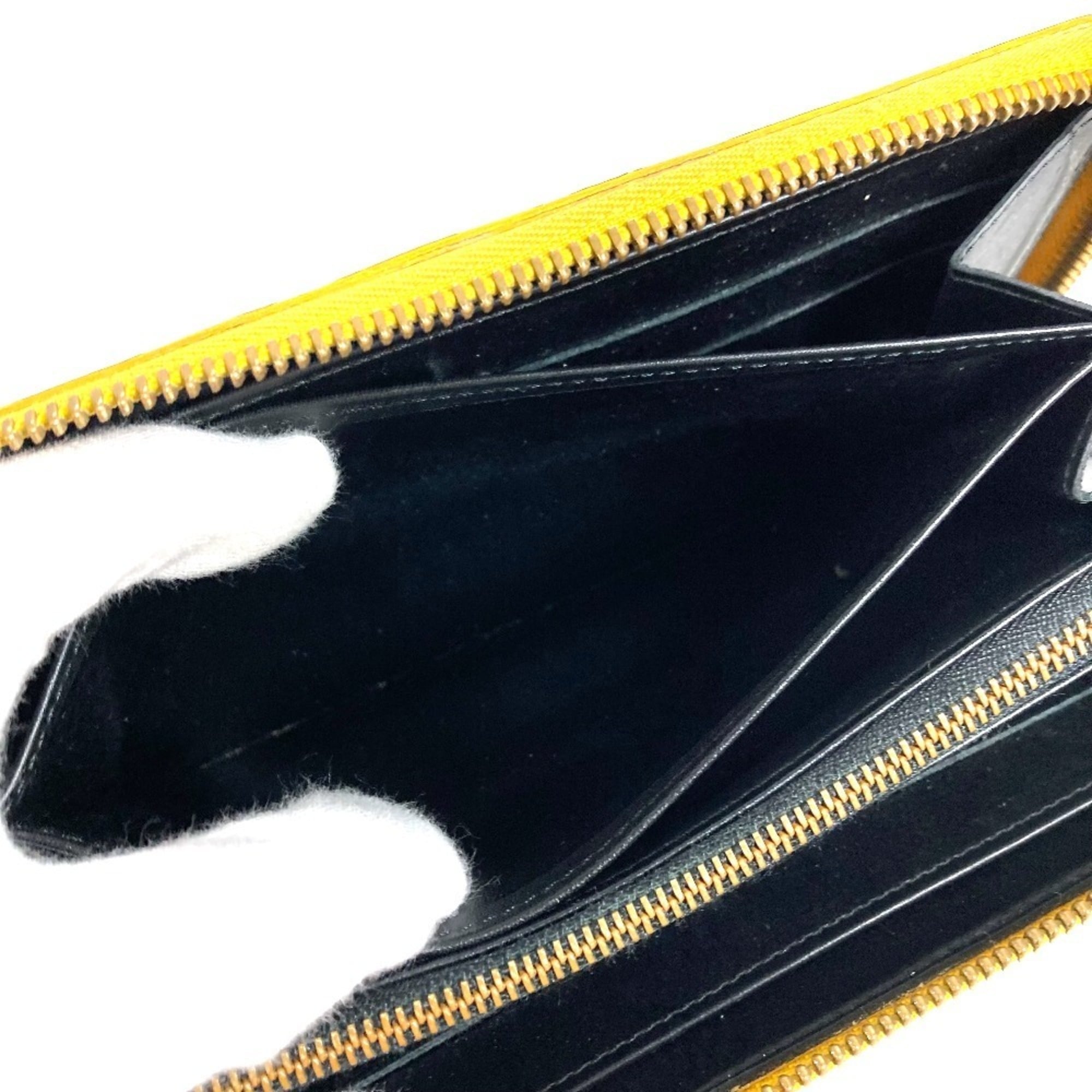 Louis Vuitton Dot Infinity (Yayoi Kusama) Black Yellow Patent Leather Long Wallet