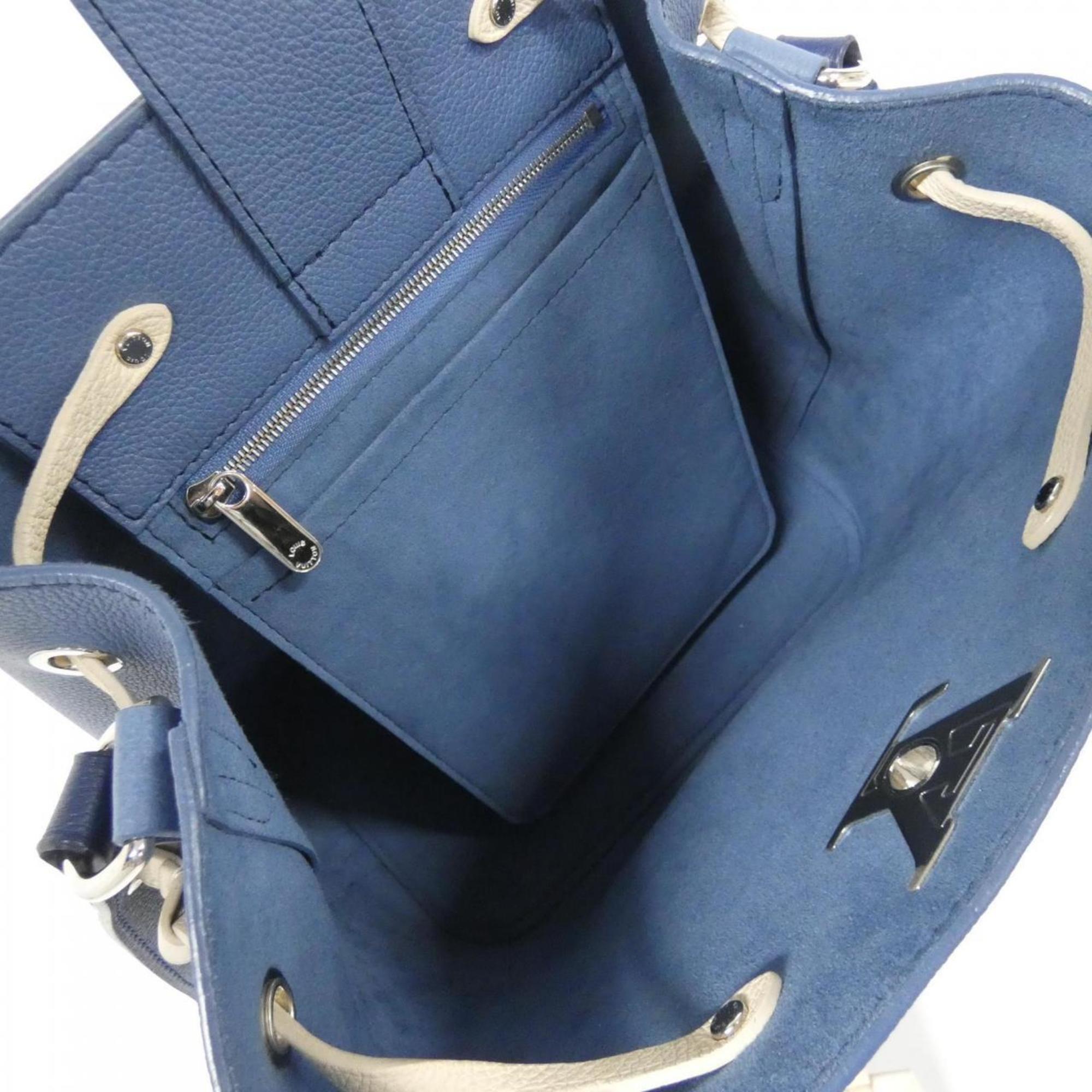 Louis Vuitton Blue Jean Leather Shoulder Bag