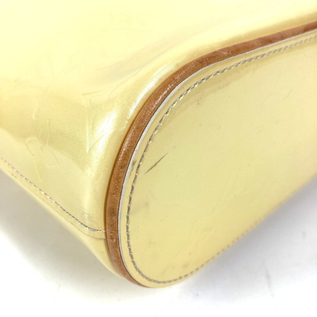 Louis Vuitton White Yellow Monogram Vernis Canvas Handbag