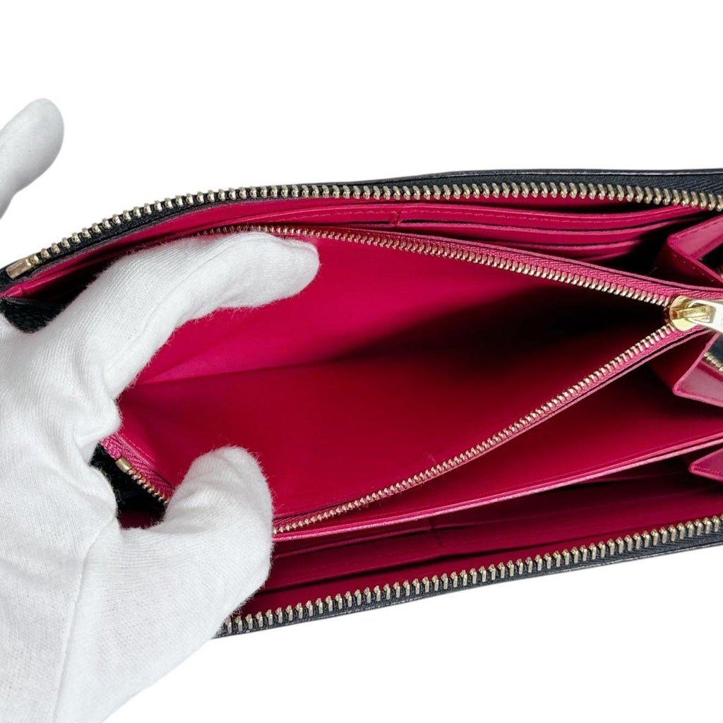 Louis Vuitton Black Noir Leather Long Wallet