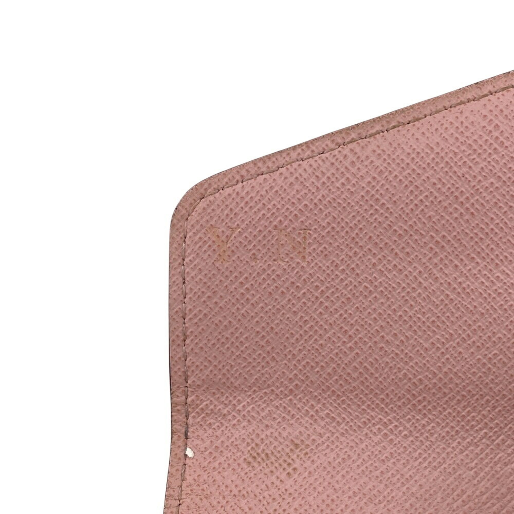 Louis Vuitton Damier Brown Rose Ballerine Leather Long Wallet