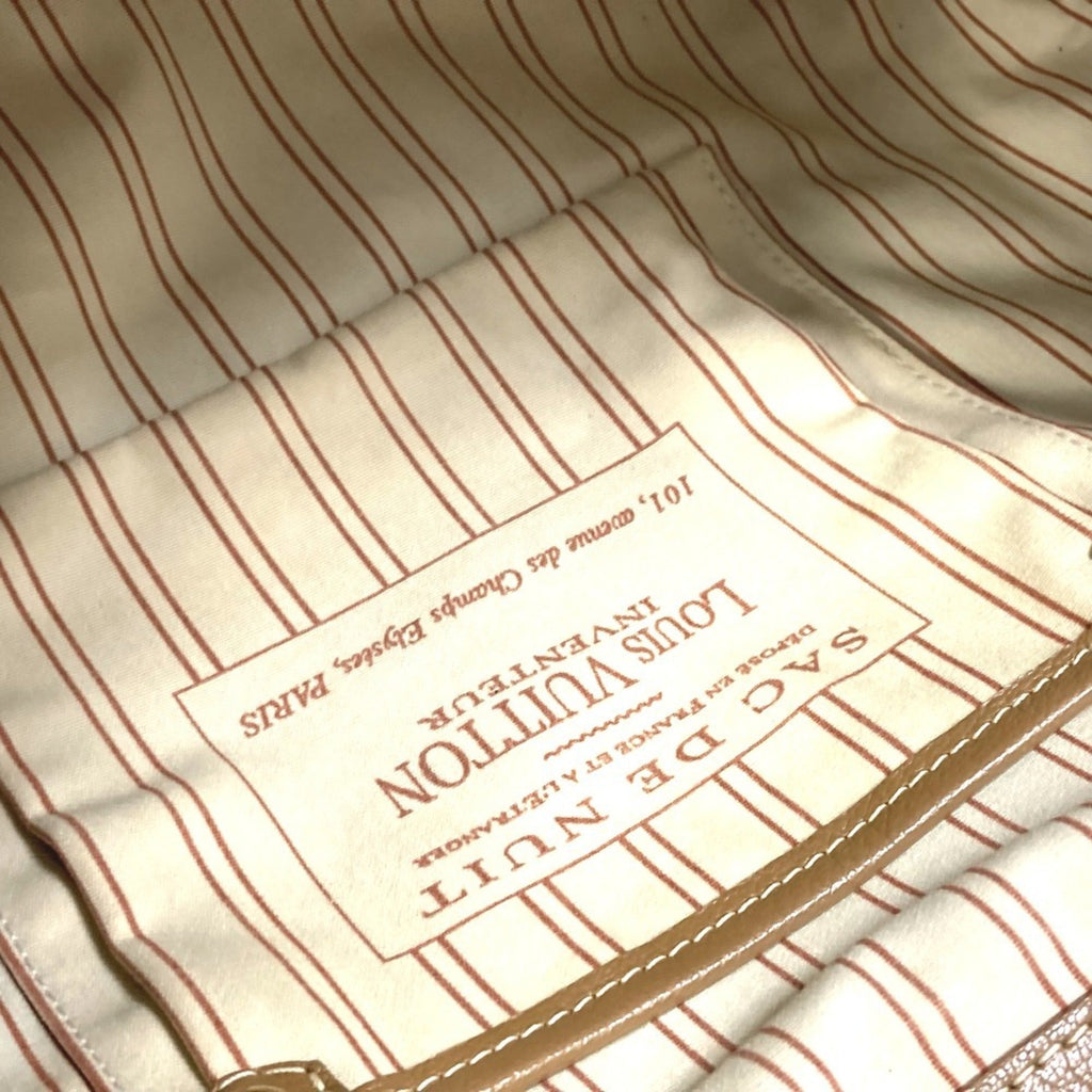 Louis Vuitton Beige Canvas Leather Handbag Shoulder Bag