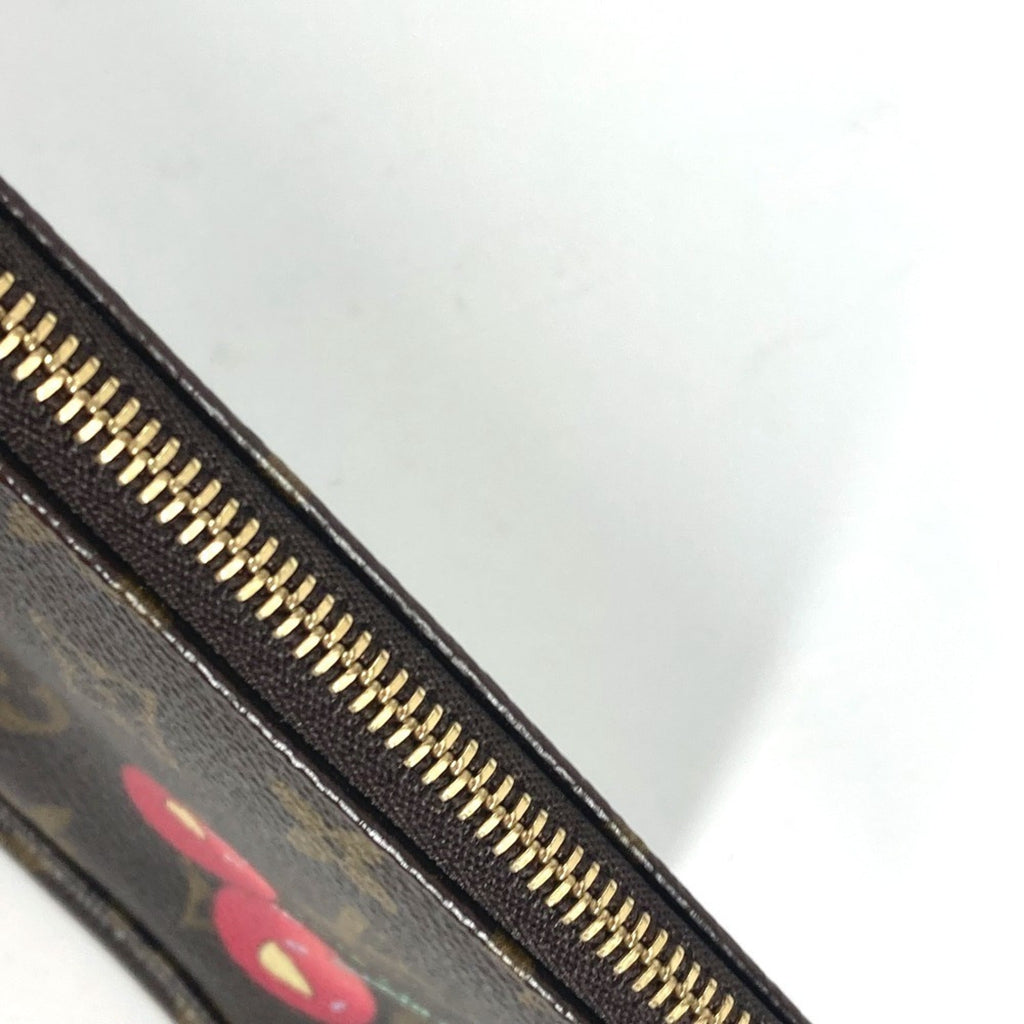 Louis Vuitton Monogram Brown Monogram Cherry Red Color Pochette Pouch