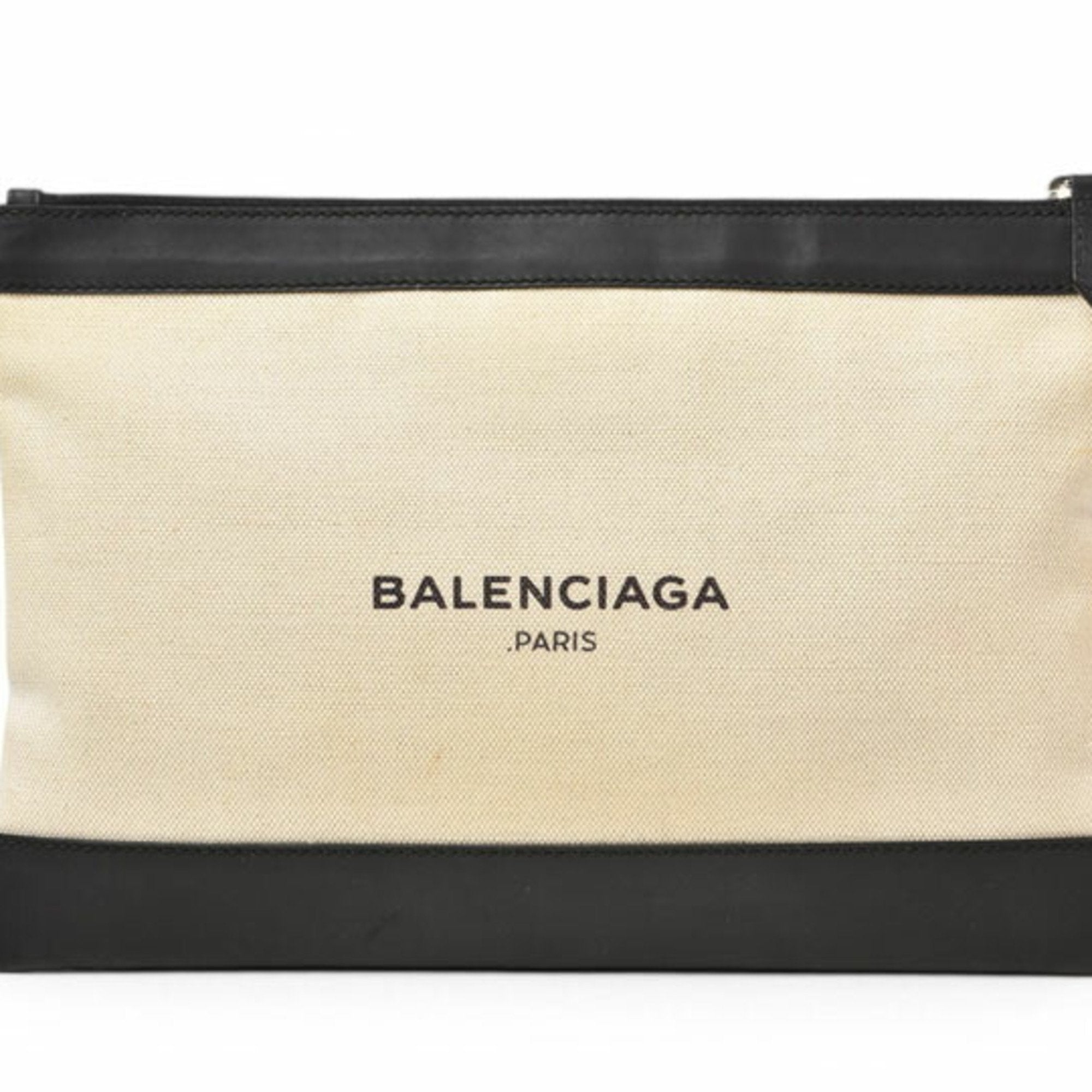 Balenciaga Black Canvas Clutch Bag Pouch