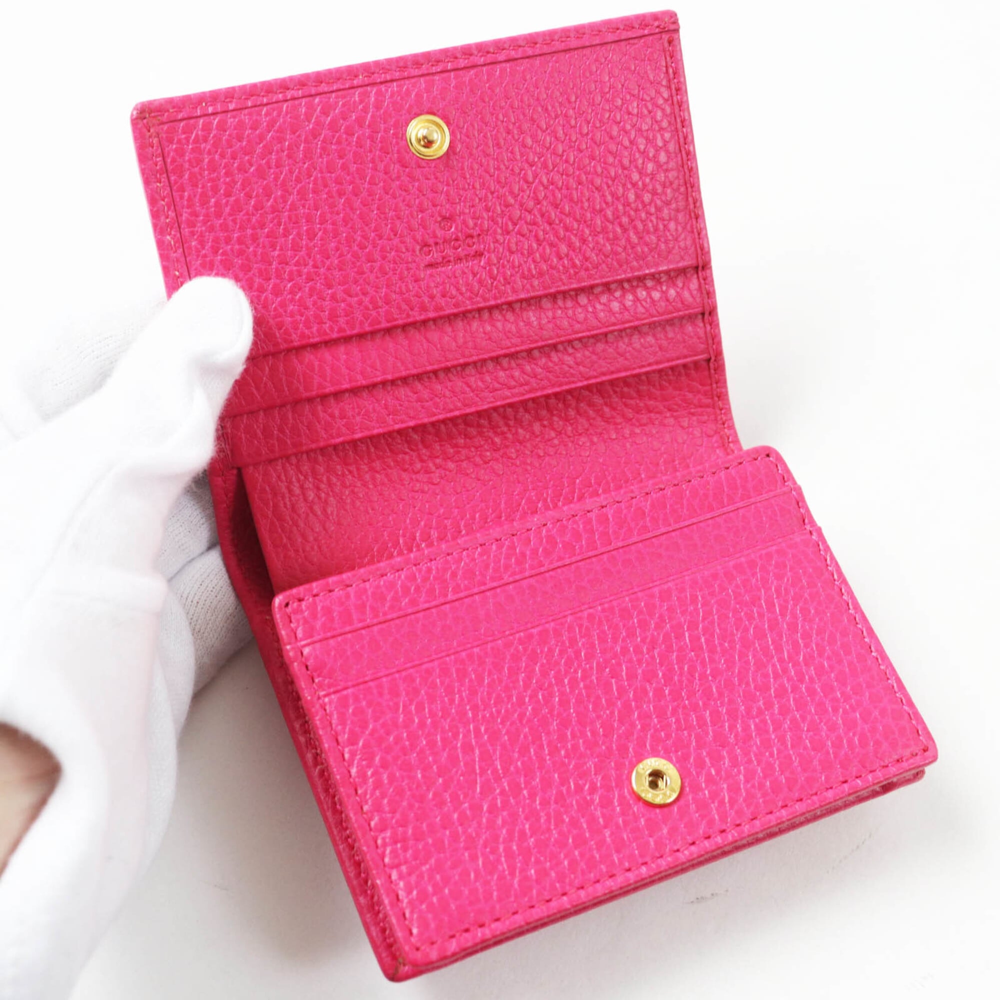 Gucci Pink Leather Wallet (Bi-Fold) (Pre-Owned)