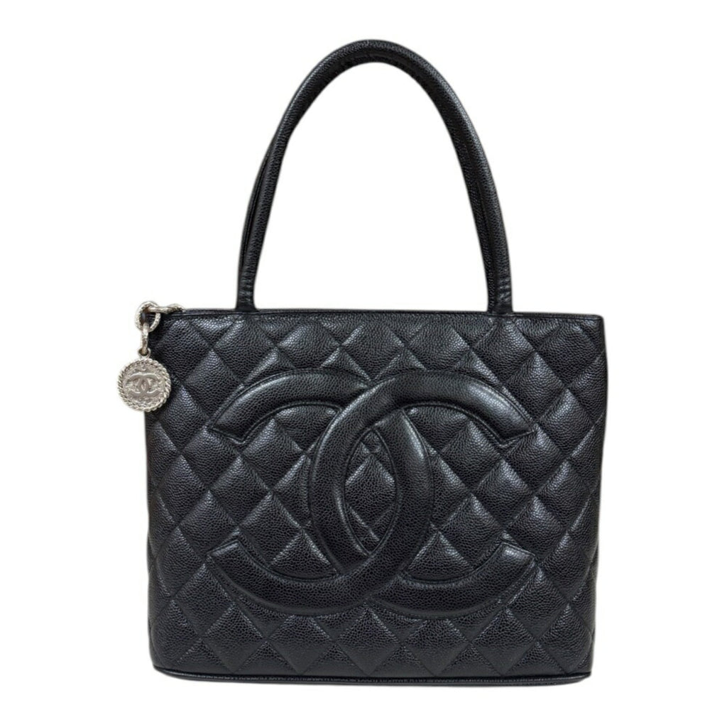 Chanel Caviar Skin Black Caviar Leather Tote Bag