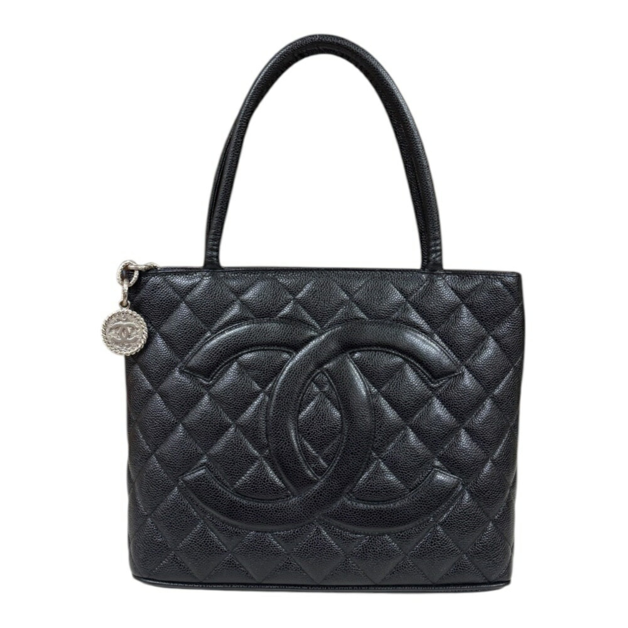Chanel Caviar Skin Black Caviar Leather Tote Bag