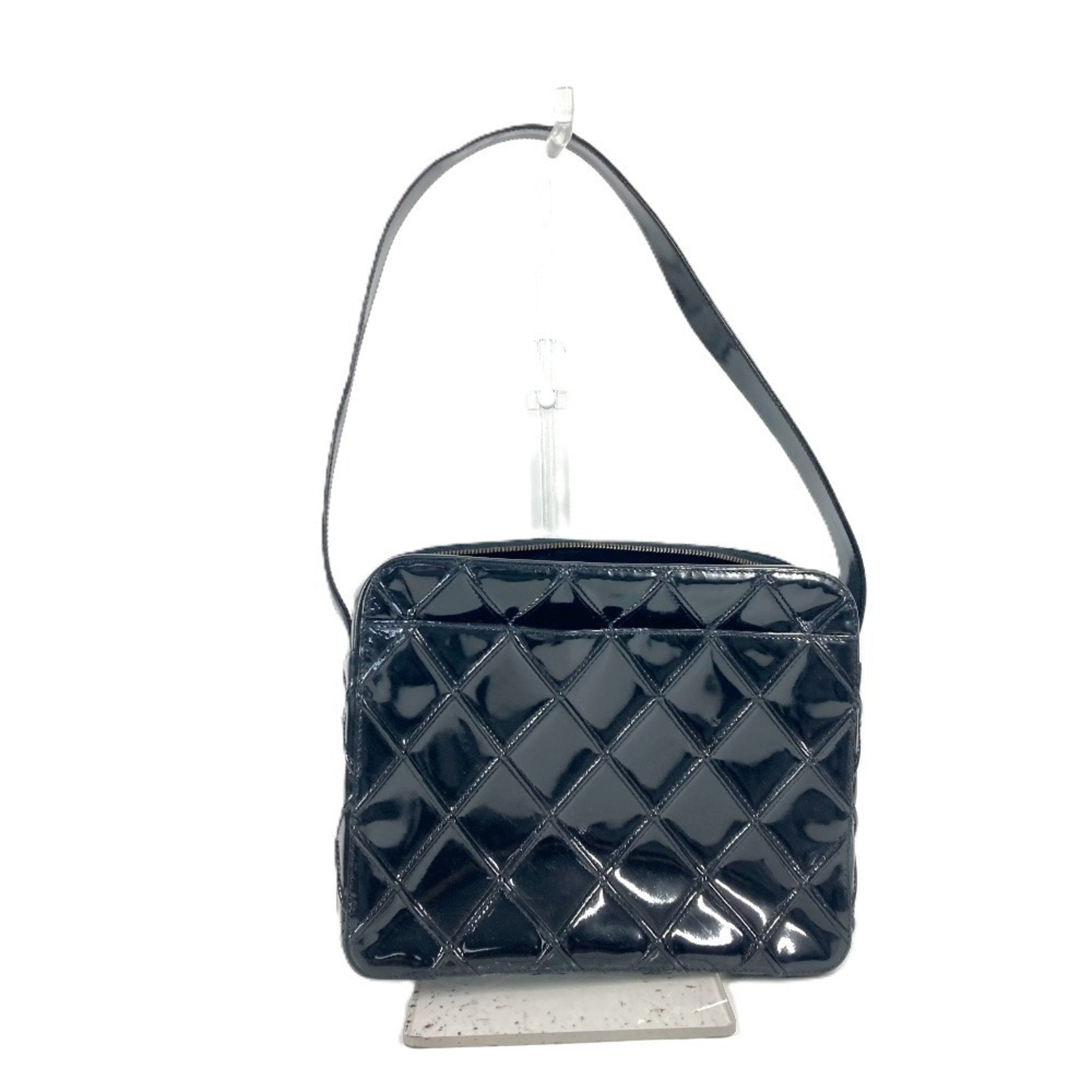 Chanel Black Patent Leather Handbag Shoulder Bag