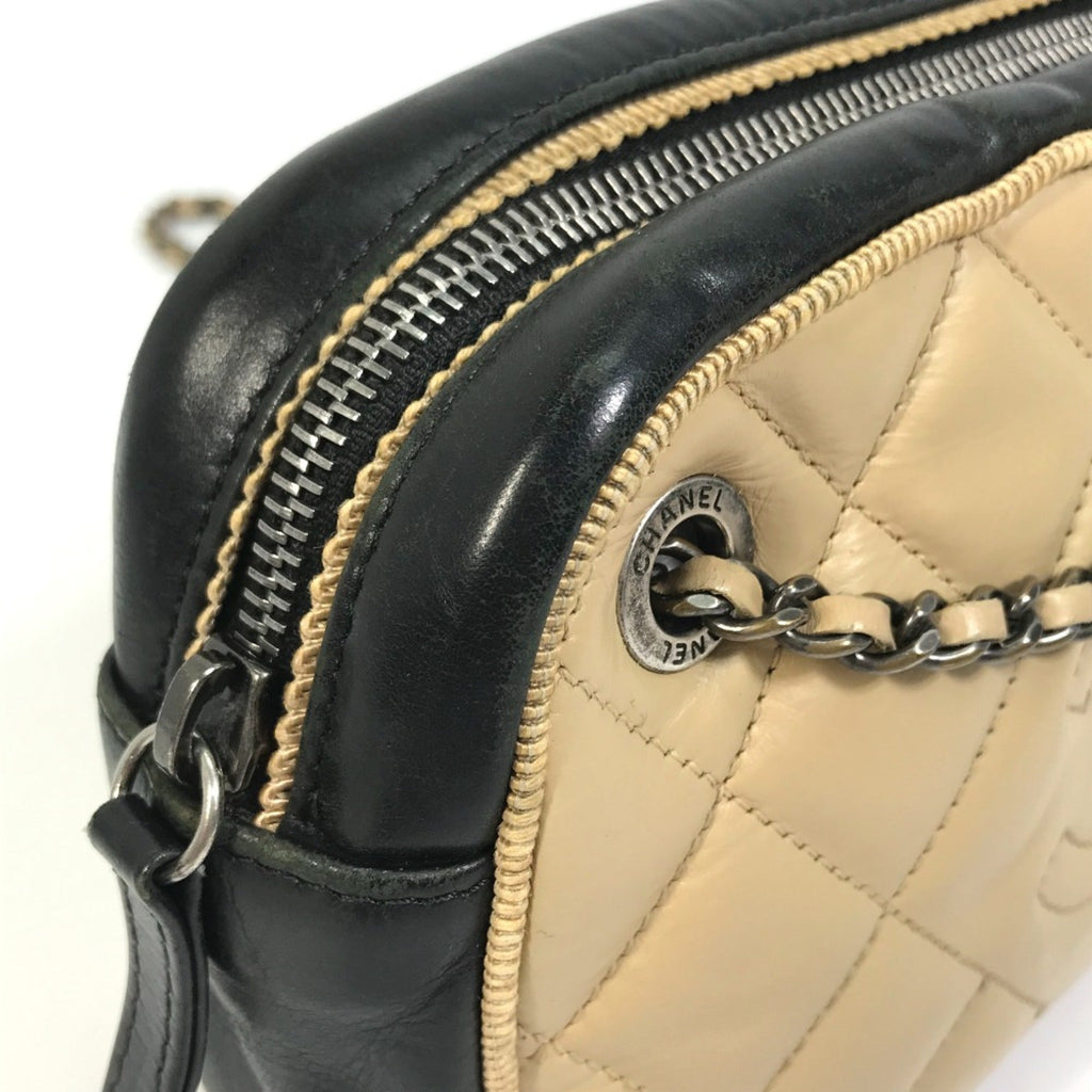 Chanel Beige Leather Shoulder Bag