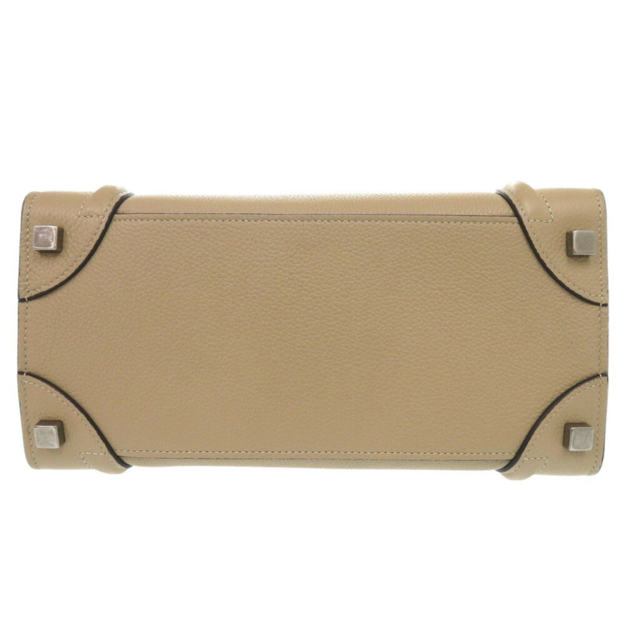 Celine Beige Leather Handbag