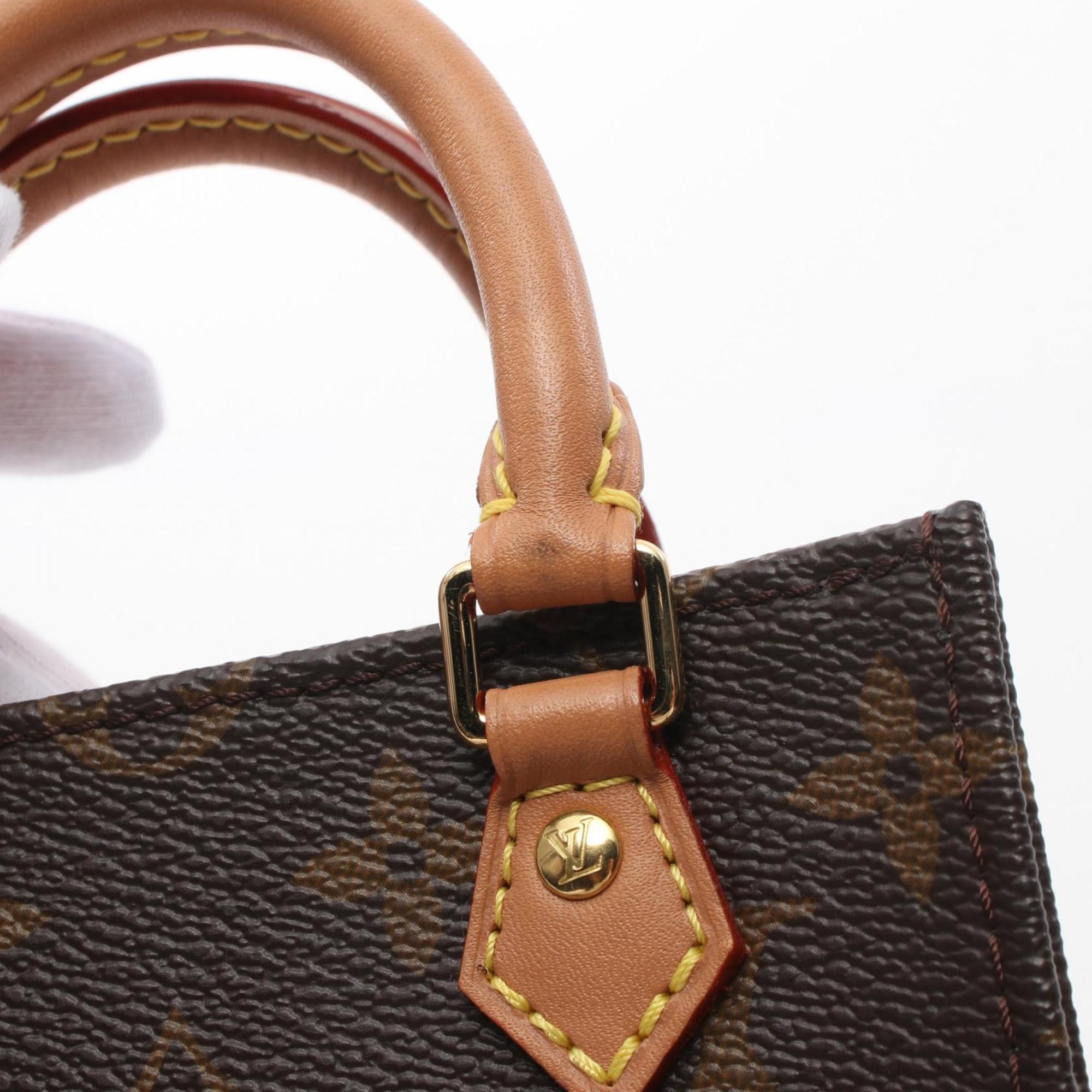 Louis Vuitton Brown Pvc Coated Canvas Leather Handbag