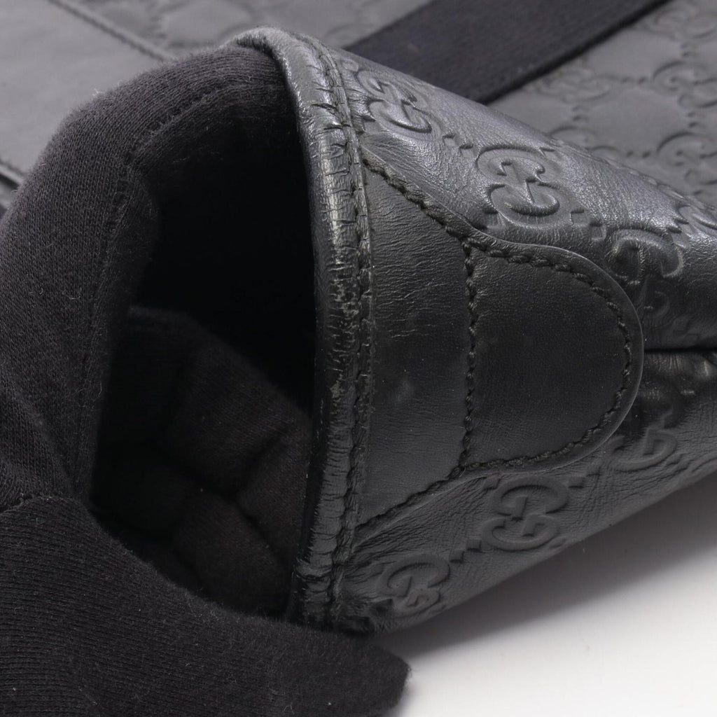 Gucci Black Leather Handbag Tote Bag (Pre-Owned)
