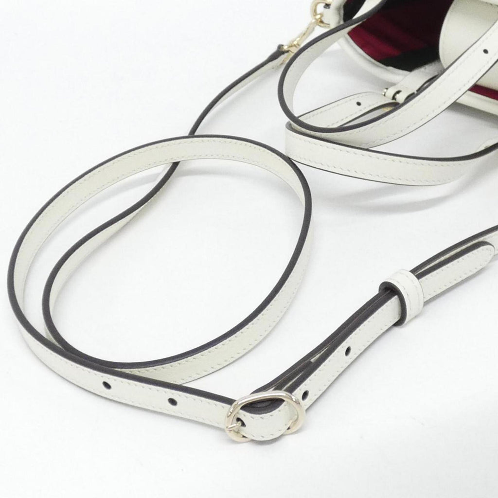 Gucci White Coated Canvas Leather Handbag (Pre-Owned)