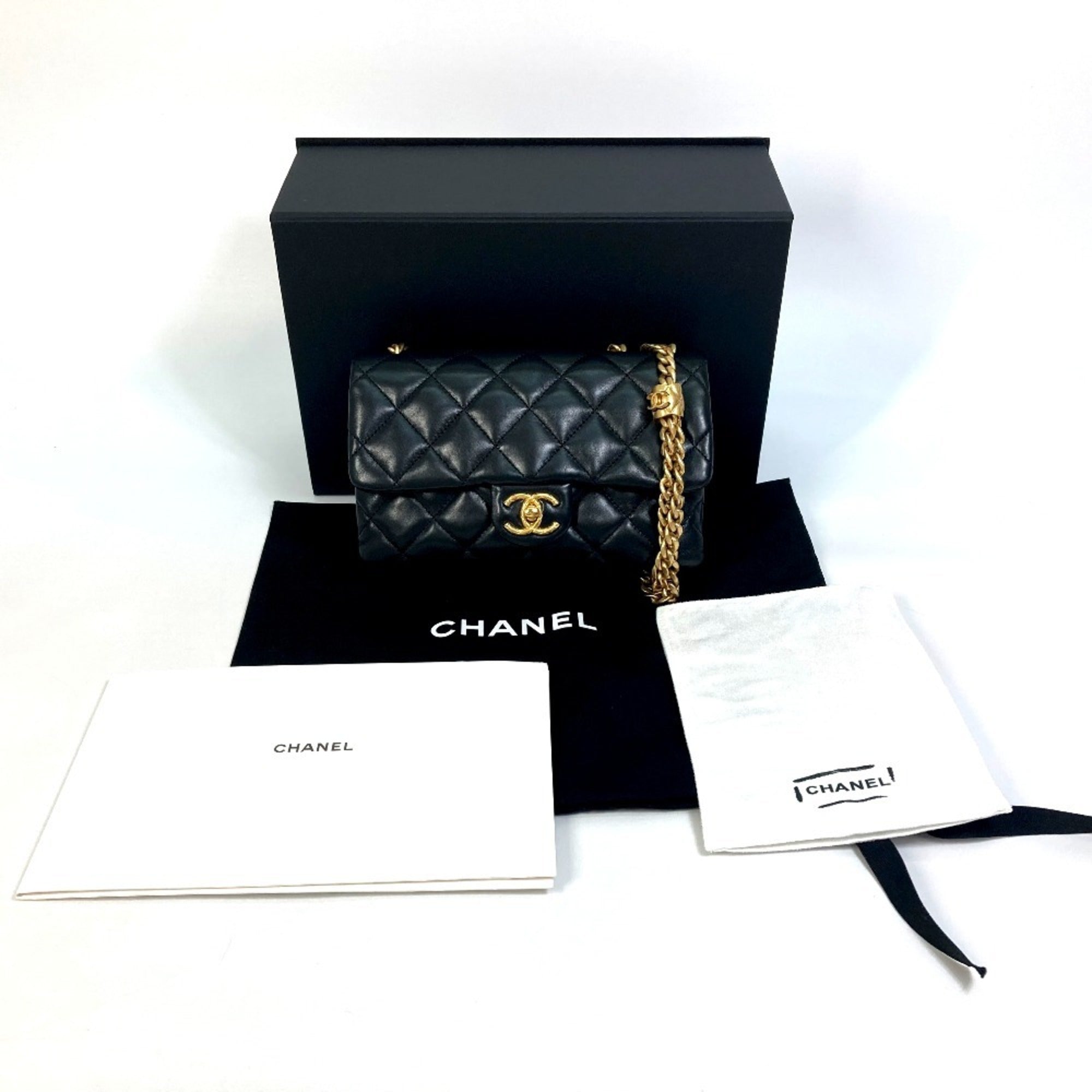 Chanel Black Leather Shoulder Bag