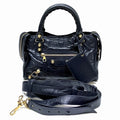 Balenciaga Navy Leather Hand