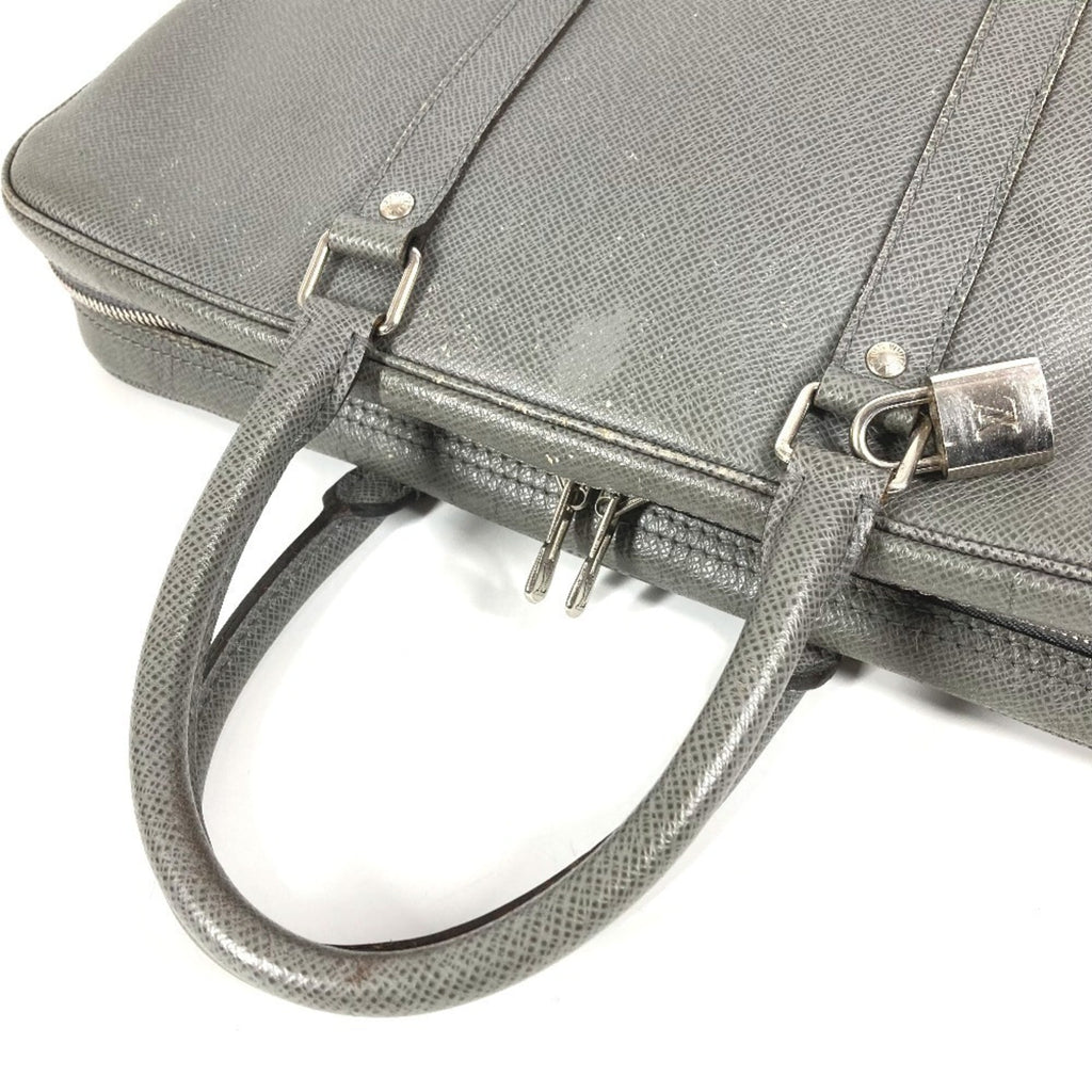 Louis Vuitton Galle Glacier Gray Taiga Leather Handbag Tote Bag