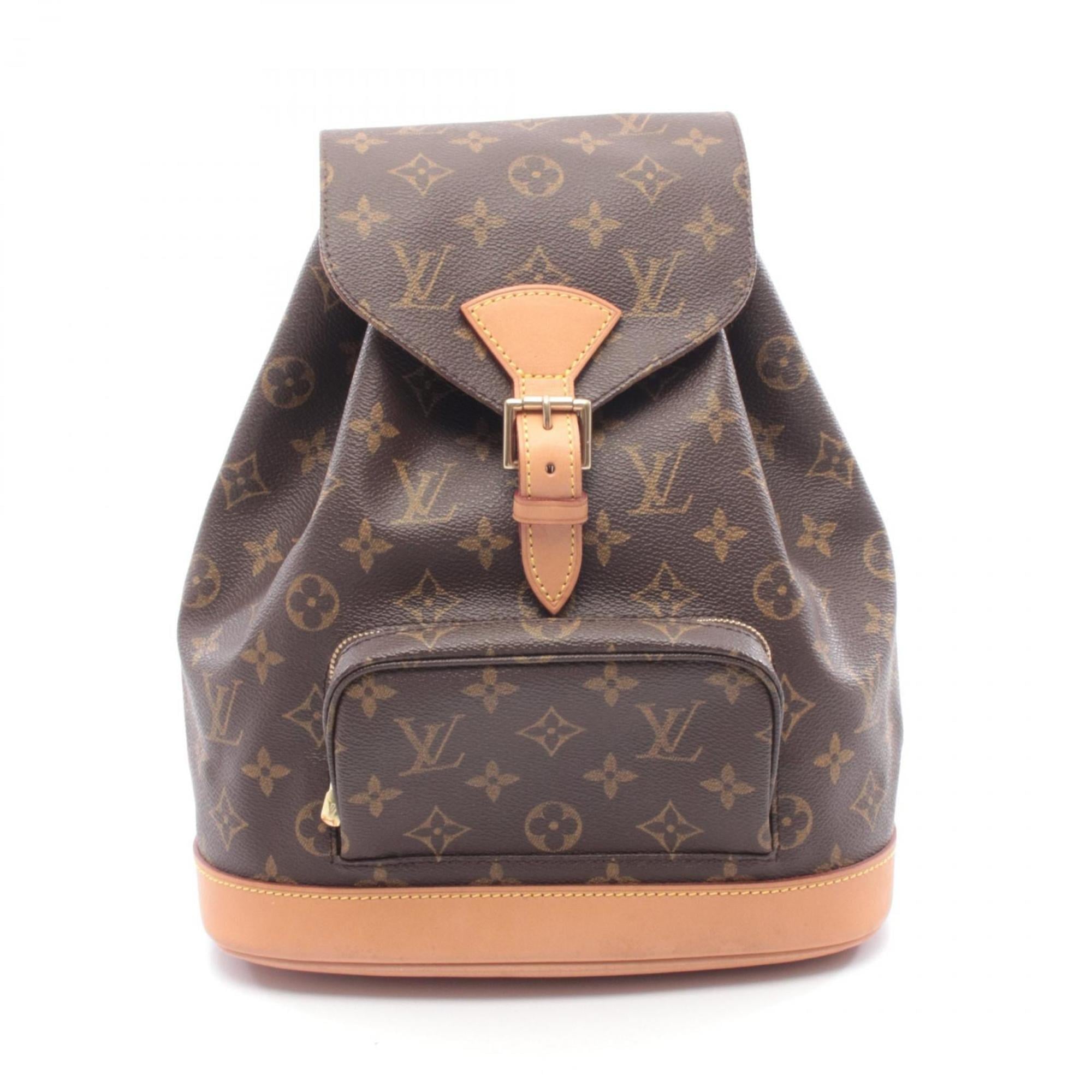 Louis Vuitton Brown Coated Canvas Pvc Monogram Leather Backpack Handbag