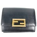 Fendi Black Leather Wallet (Tri-Fold)