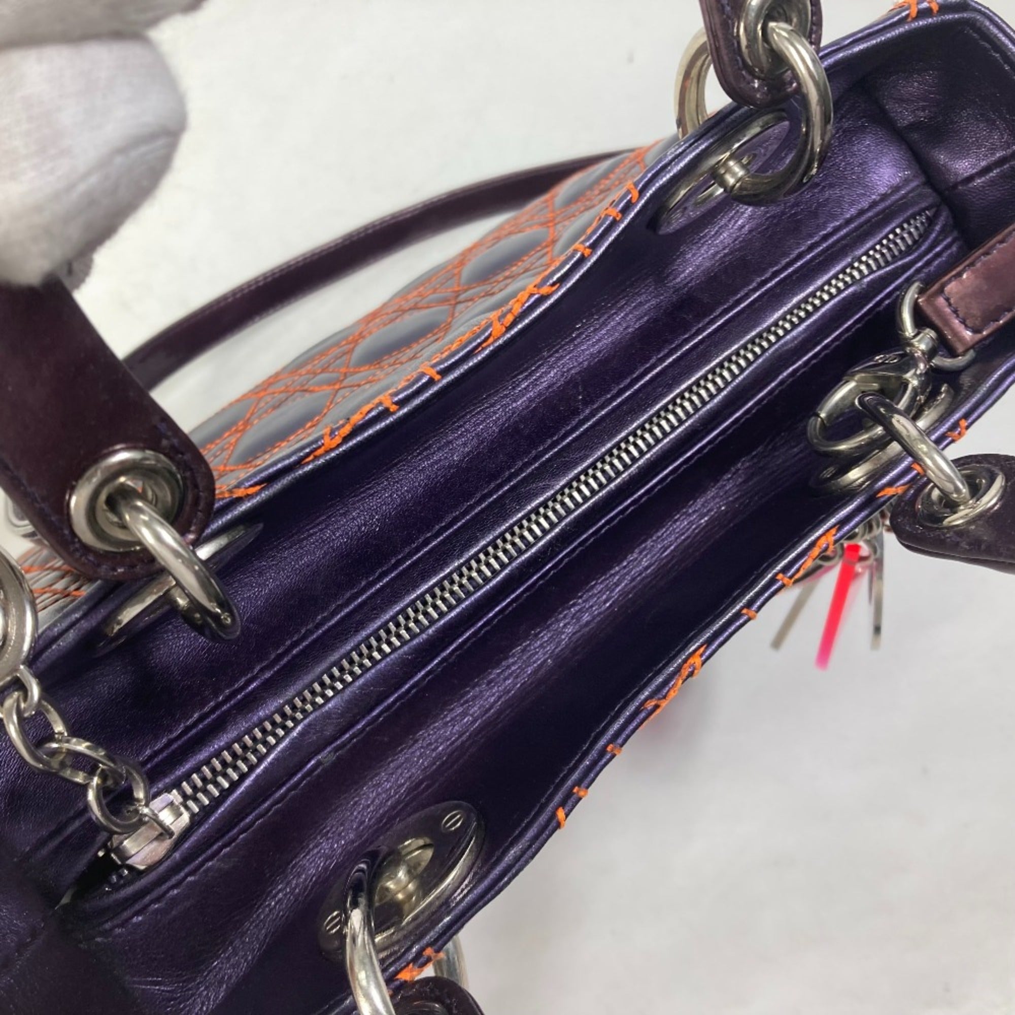 Christian Dior Purple Leather Handbag (Pre-Owned)