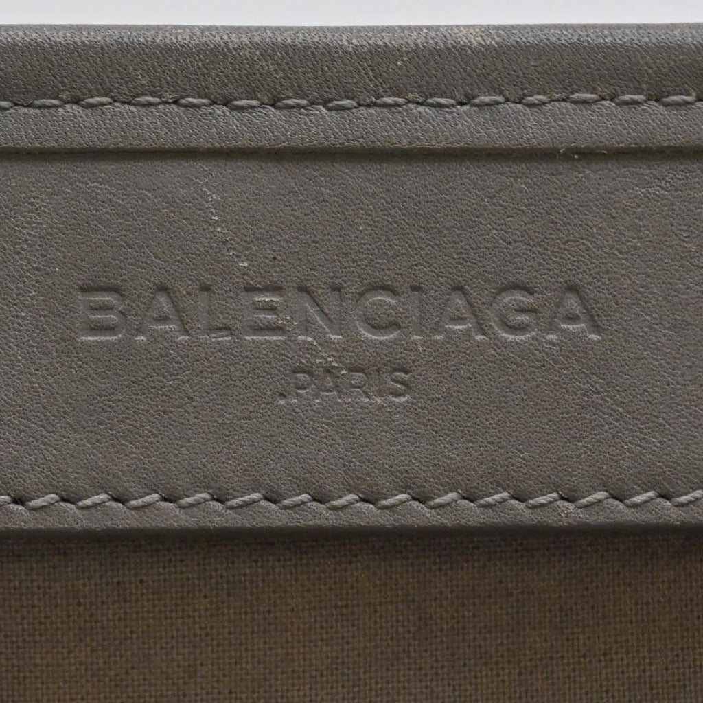 Balenciaga Beige Gray Canvas Tote
