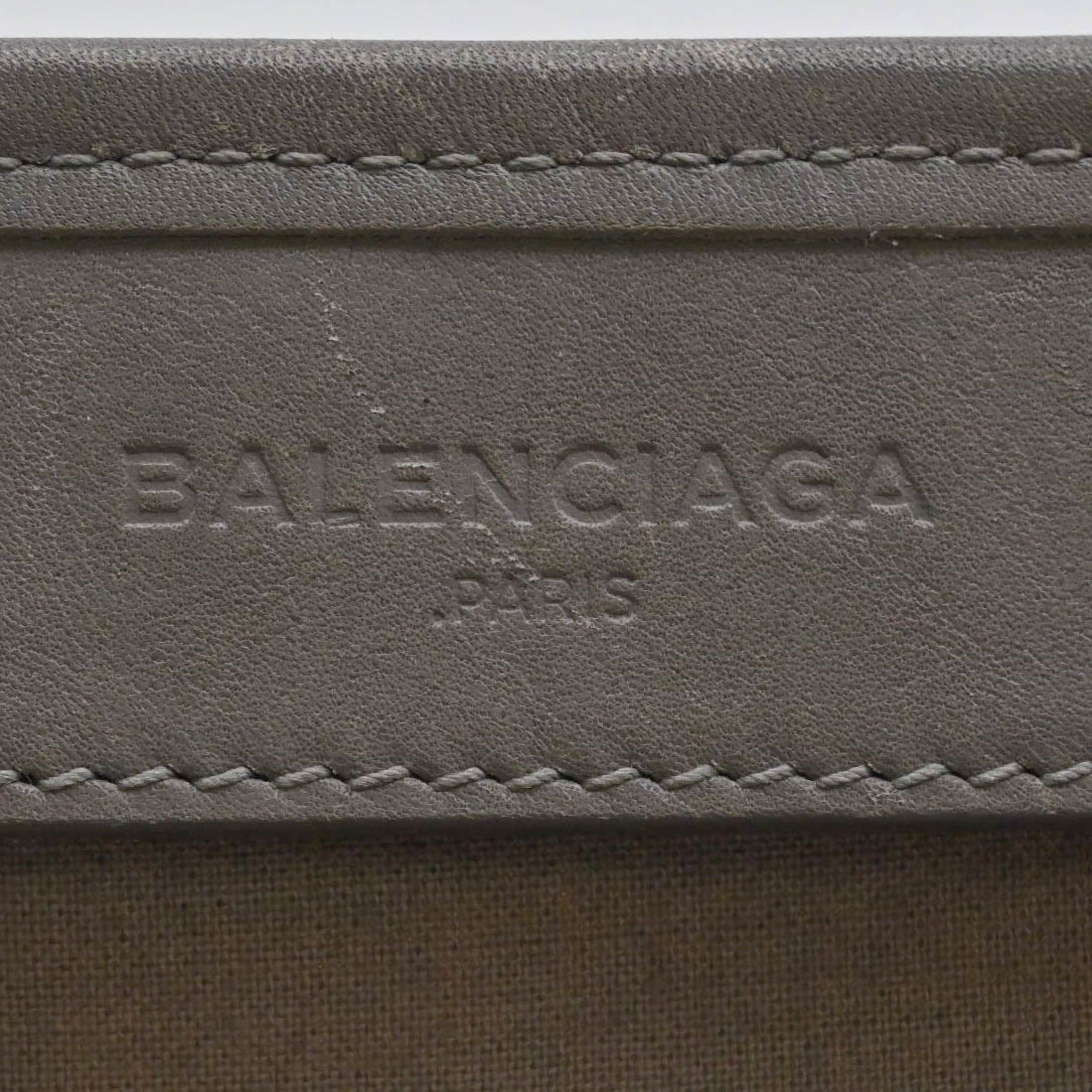 Balenciaga Beige Gray Canvas Tote