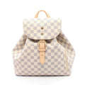 Louis Vuitton White Coated Canvas Leather Backpack Handbag