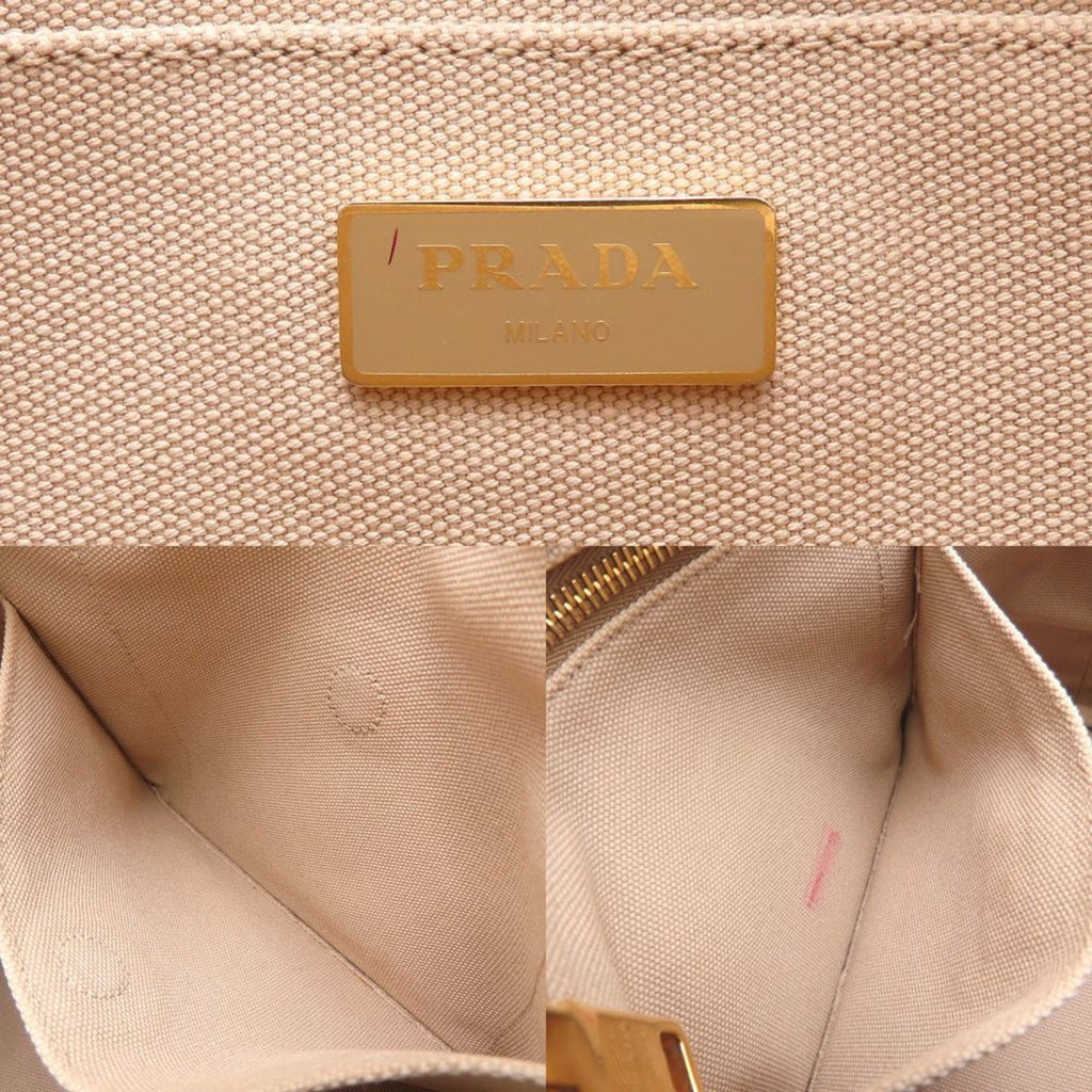 Prada Beige Canvas Handbag