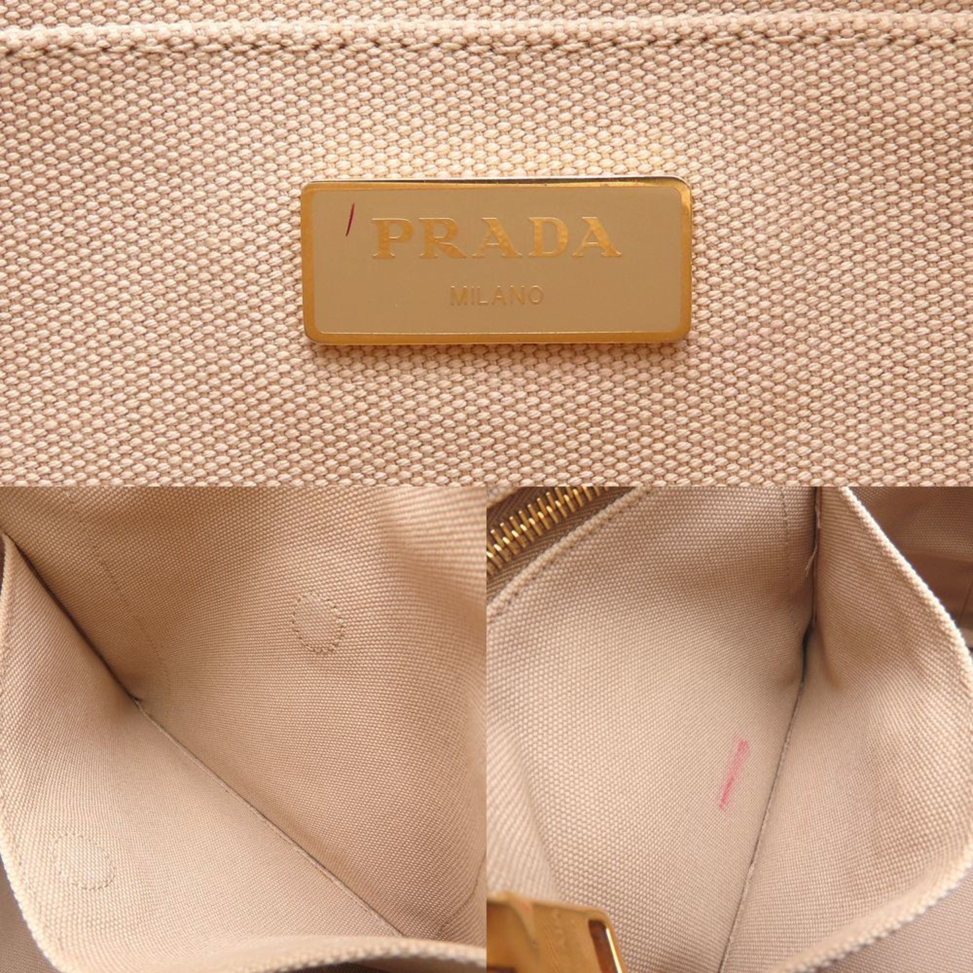 Prada Beige Canvas Handbag