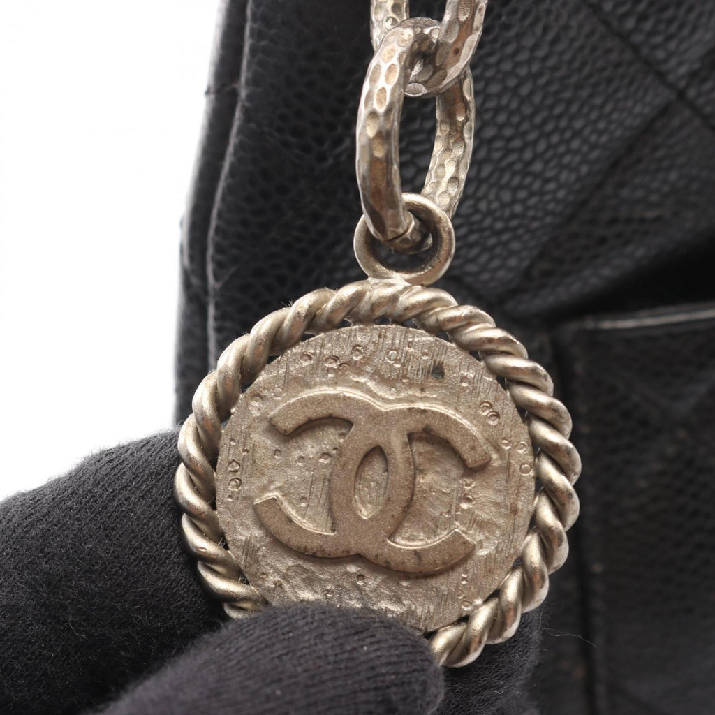 Chanel Black Grained Calfskin Handbag Tote Bag