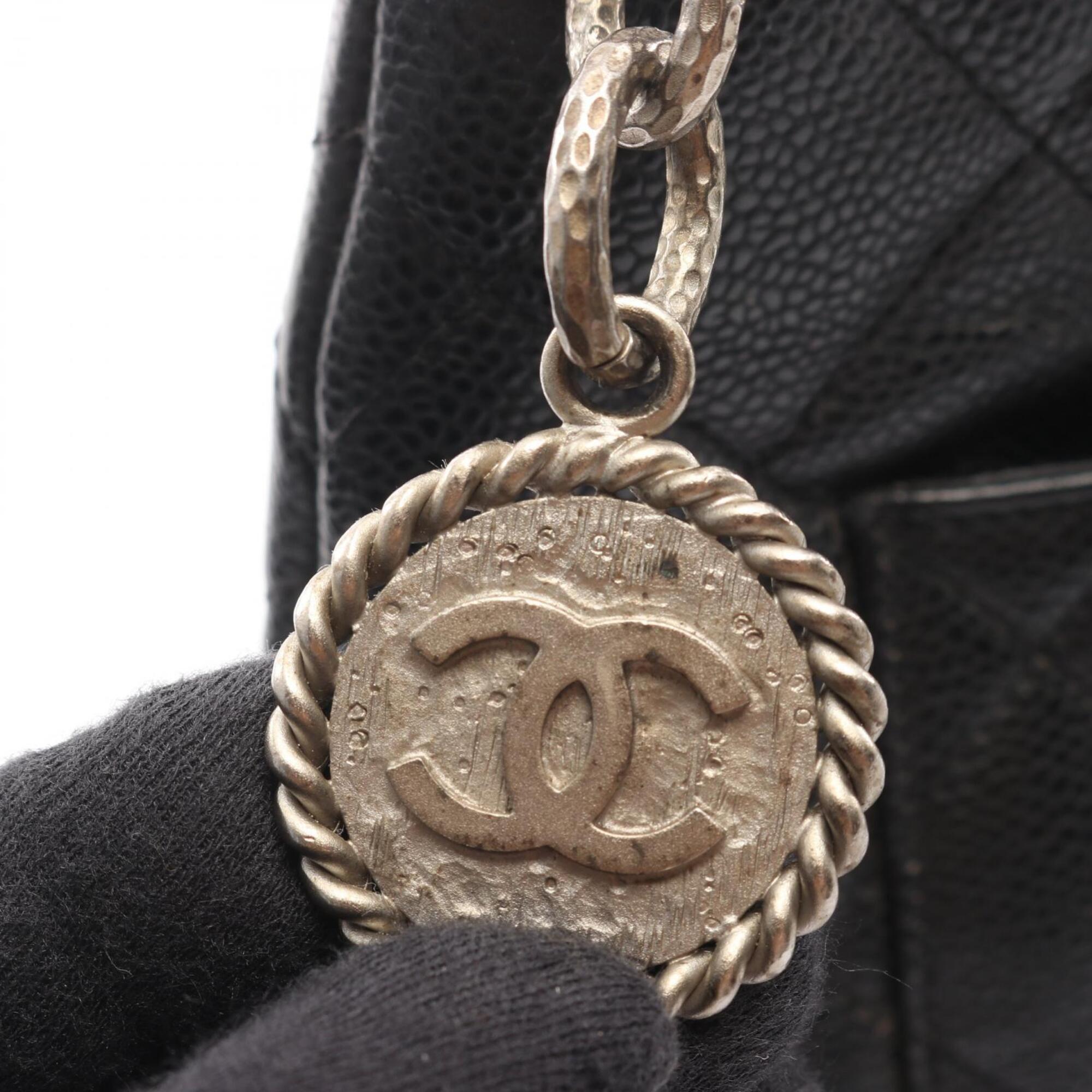 Chanel Black Grained Calfskin Handbag Tote Bag