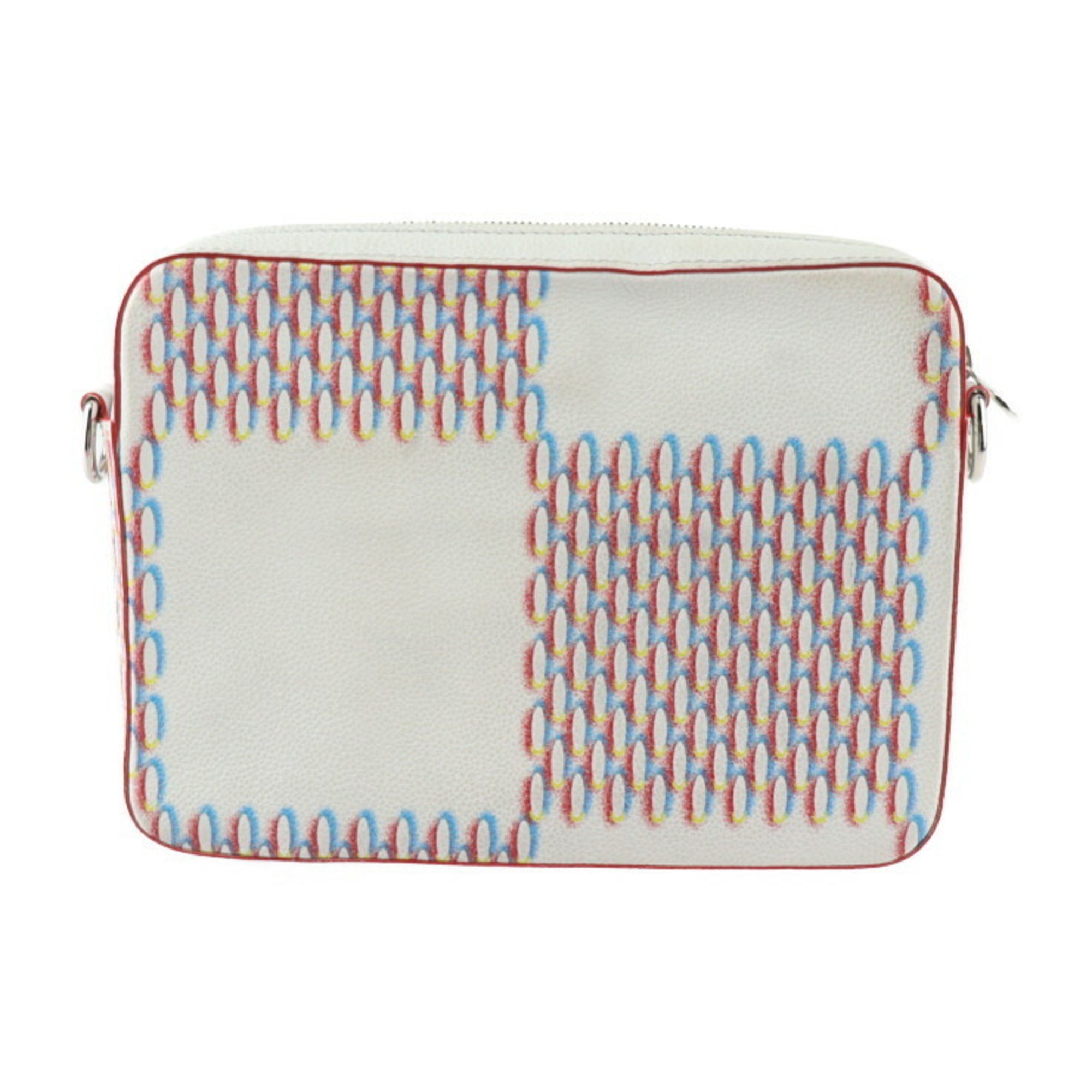 Louis Vuitton Blanc Multi-Color White Leather Pouch Shoulder Bag