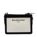 Balenciaga Black White Canvas Leather Shoulder