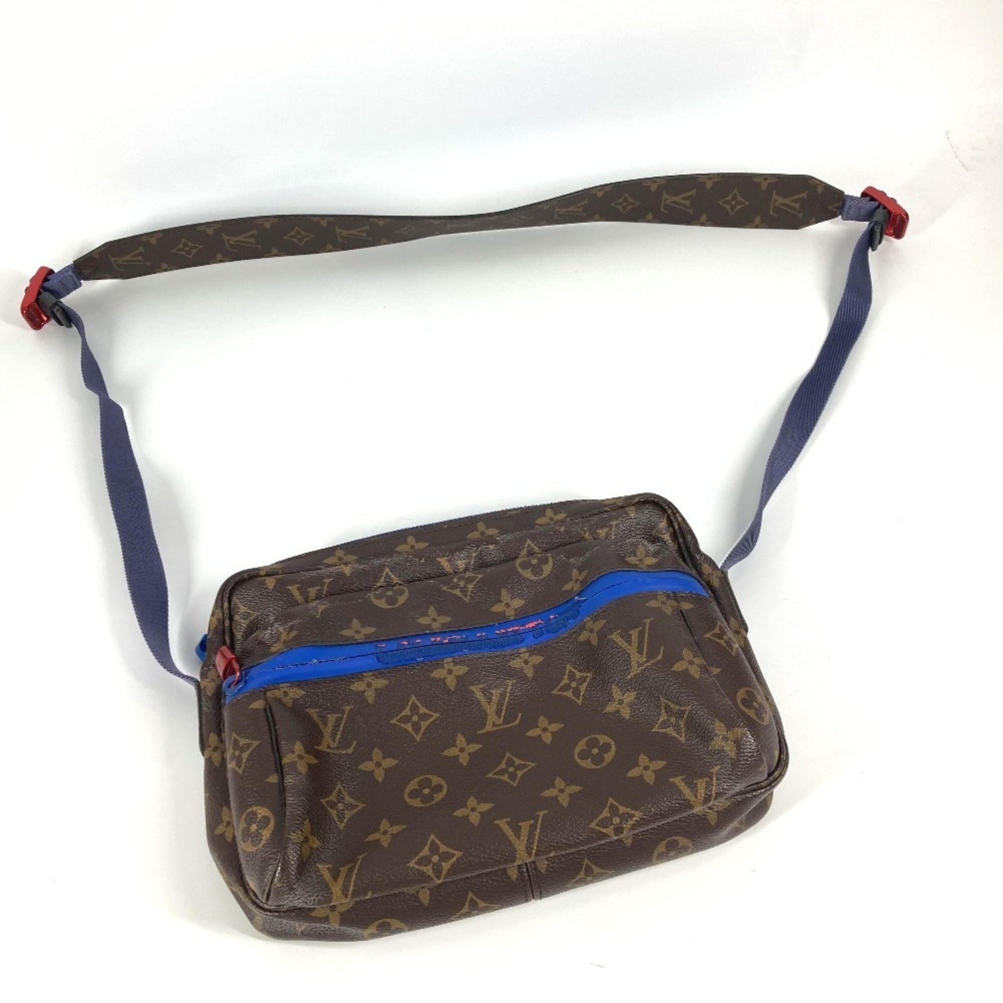 Louis Vuitton Monogram Blue Brown Monogram Shoulder Bag