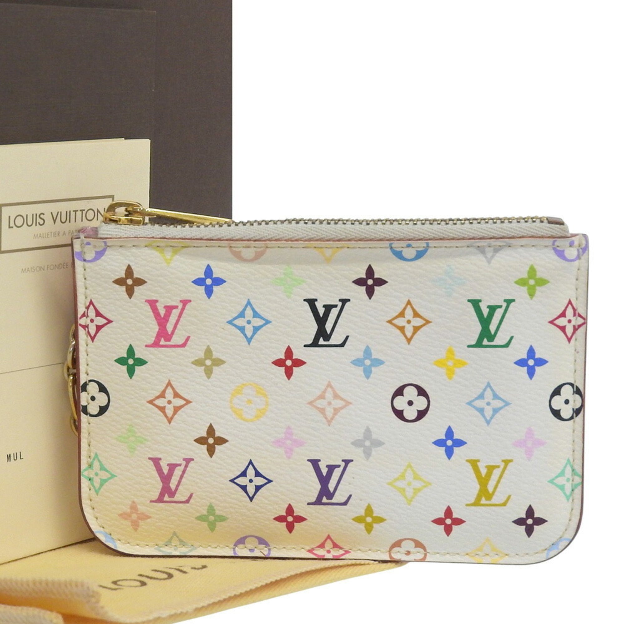Louis Vuitton Blanc Monogram Multicolore Coin Purse/Coin Case