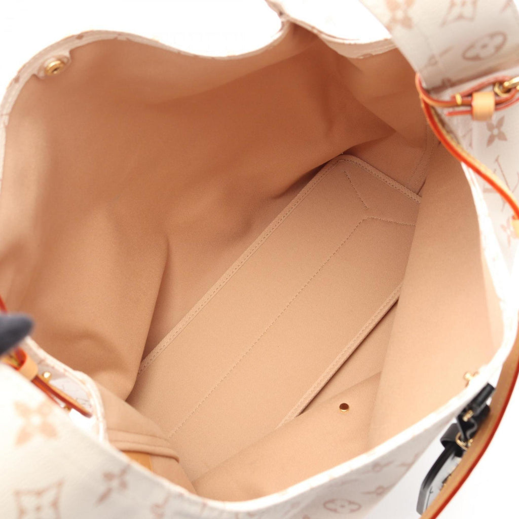 Louis Vuitton Brown White Coated Canvas Tote Bag