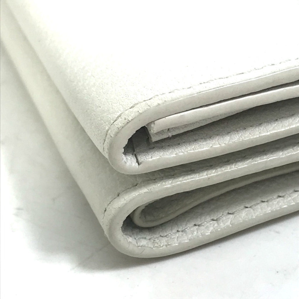 Louis Vuitton White Leather Wallet (Tri-Fold)