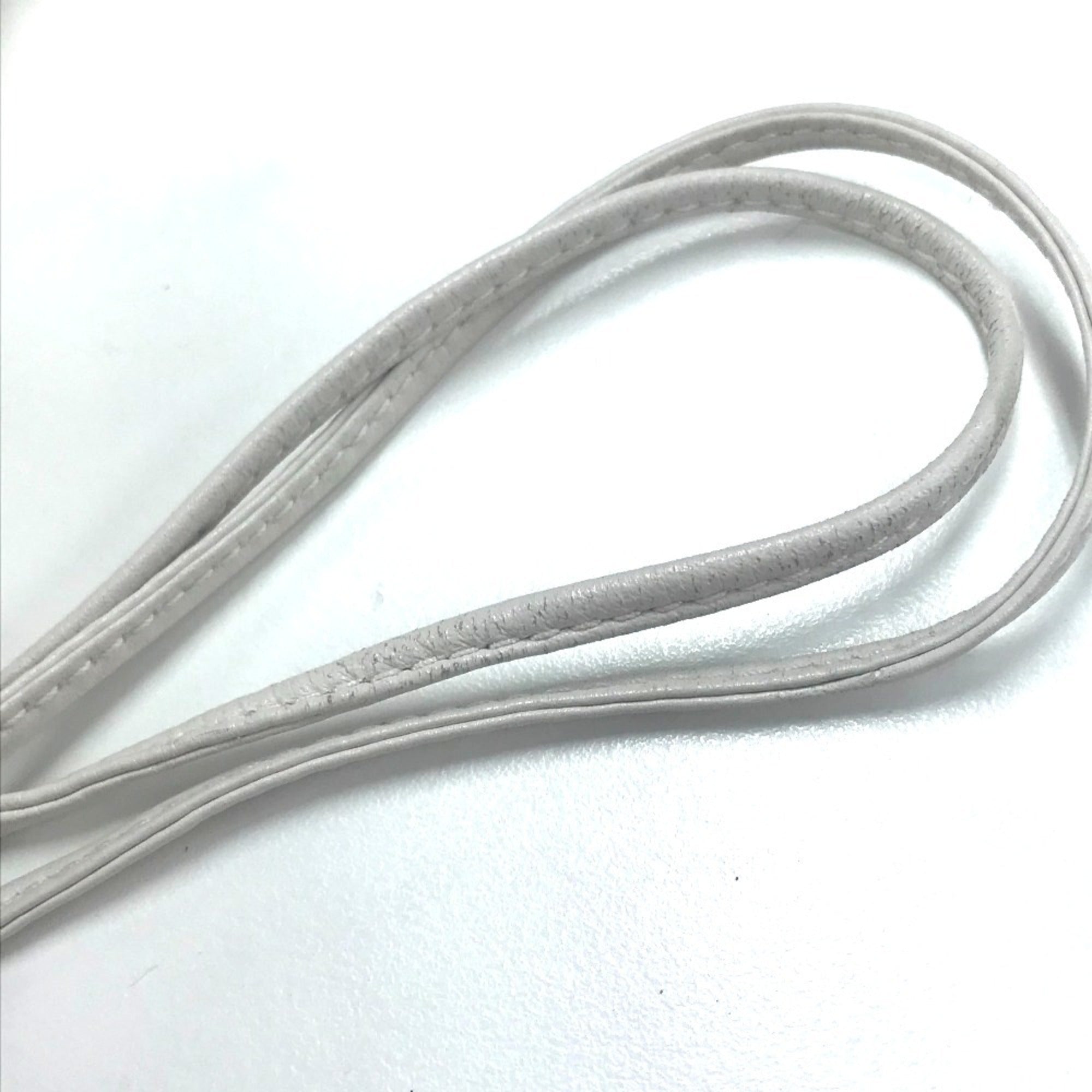 Bottega Veneta White Nylon Leather Pochette Shoulder Bag