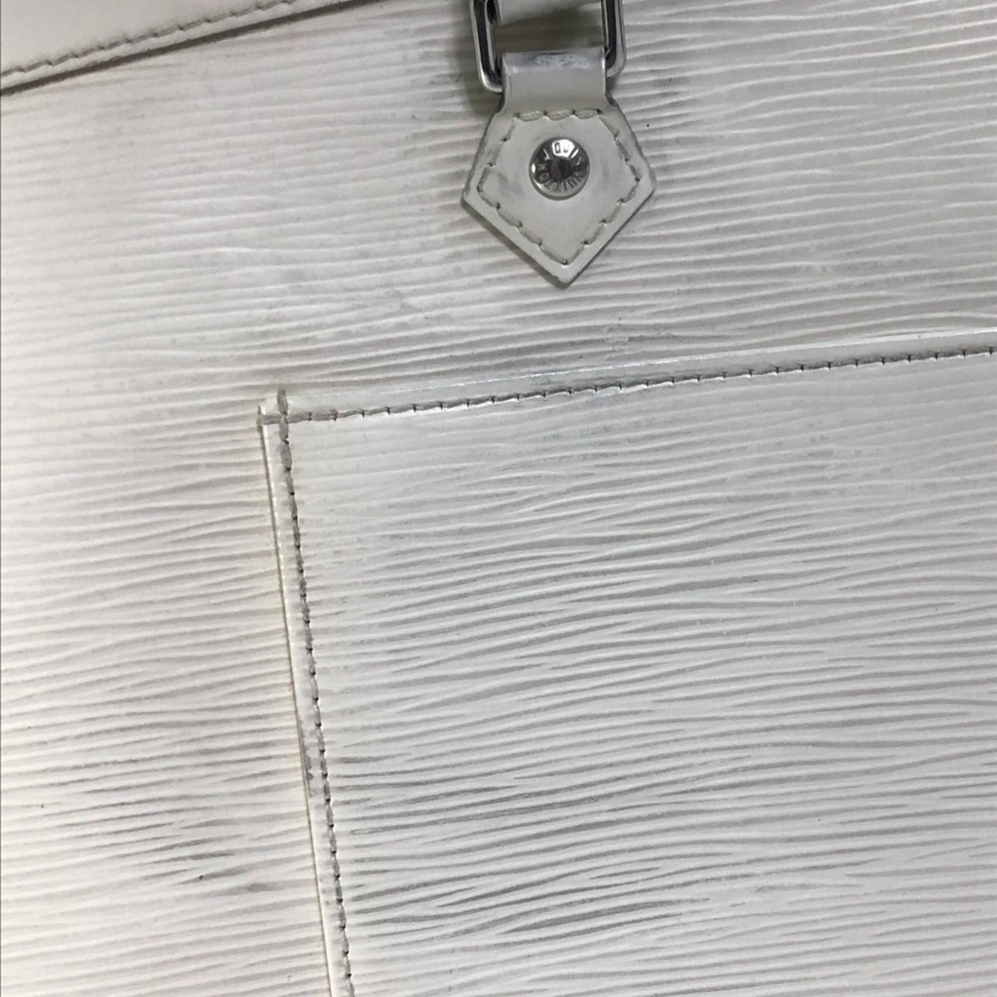 Louis Vuitton Epi Galle Lv Off White White Epi Leather Shoulder Bag Tote Bag