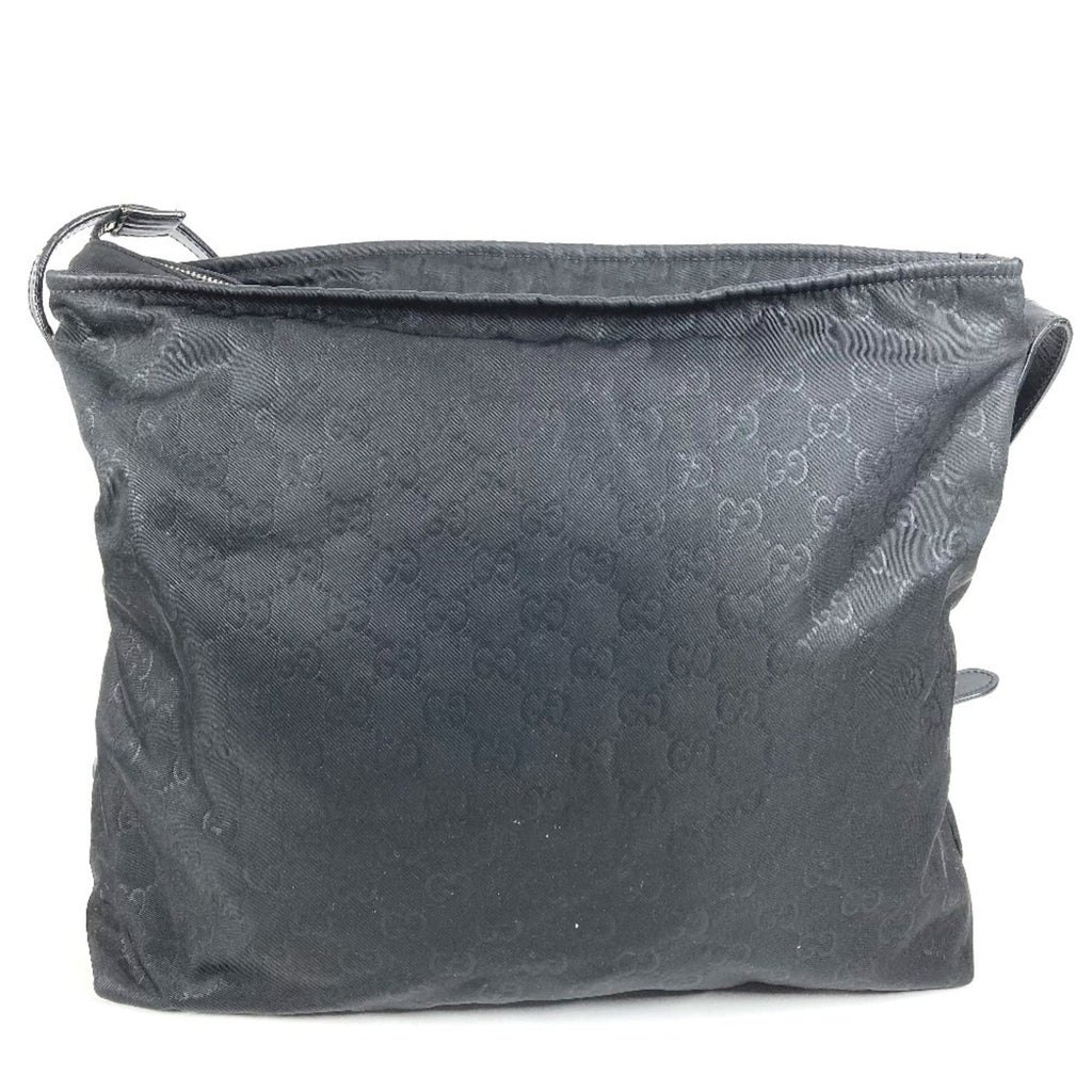 Gucci Black Leather Nylon Shoulder Bag (Pre-Owned)
