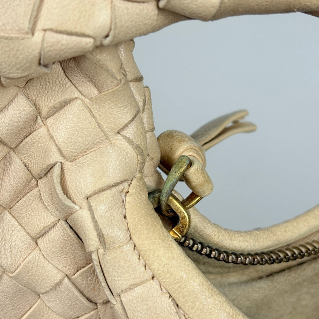 Bottega Veneta Intrecciato Light Beige Leather Handbag Shoulder Bag