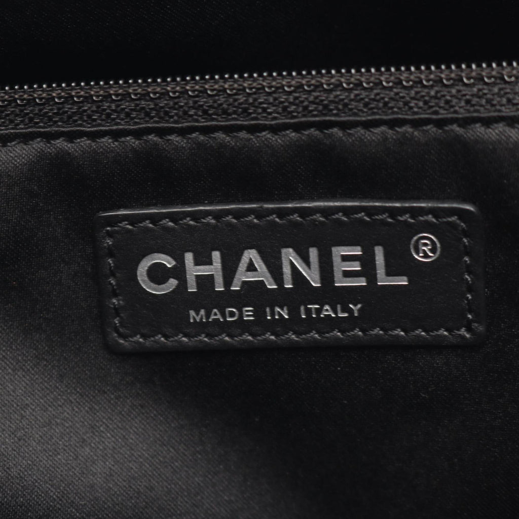 Chanel Black Leather Handbag Tote Bag
