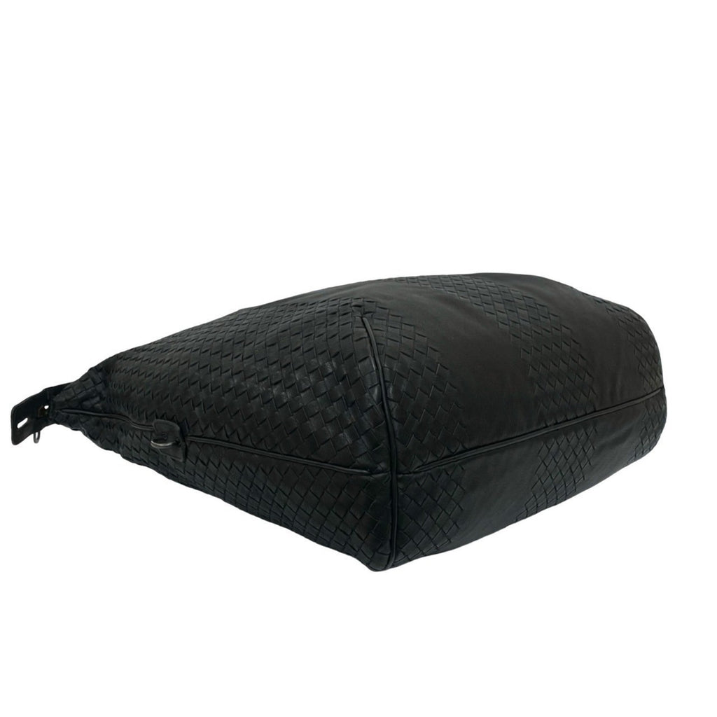 Bottega Veneta Black Leather Boston Bag Handbag